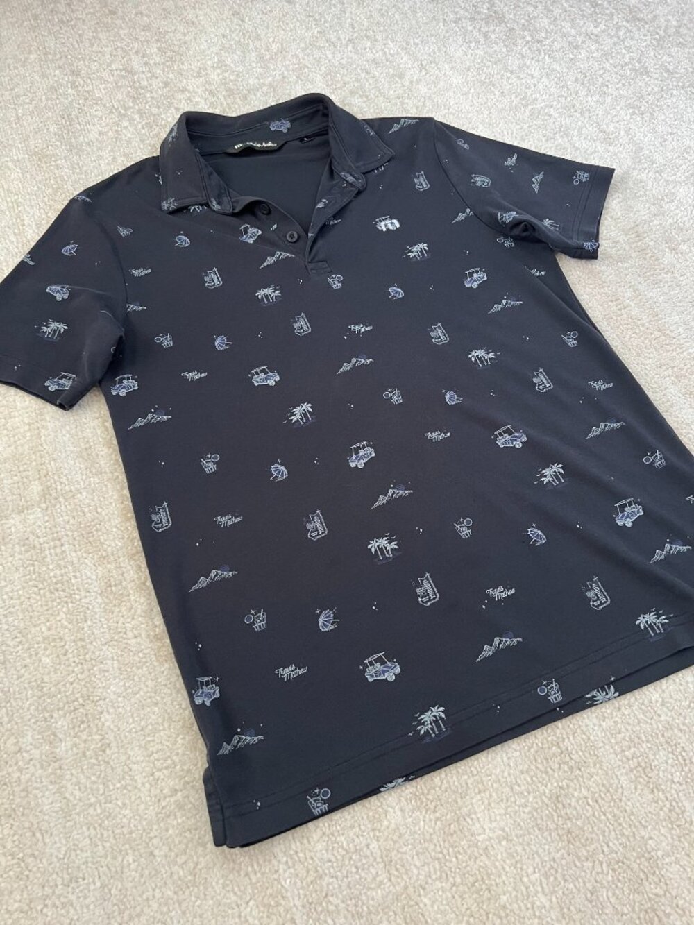 Travis Mathew Short Sleeve Golf Graphic Cotton Polo S - Picture 3 of 9